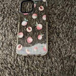 iPhone 12 Pro Max phone case with peaches